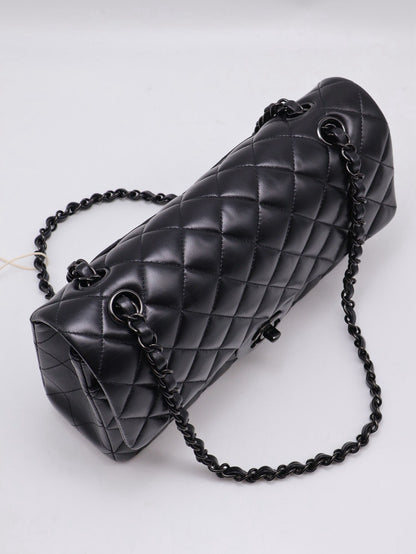 CHANEL 經典口蓋包 CF25 - 羊皮So Black