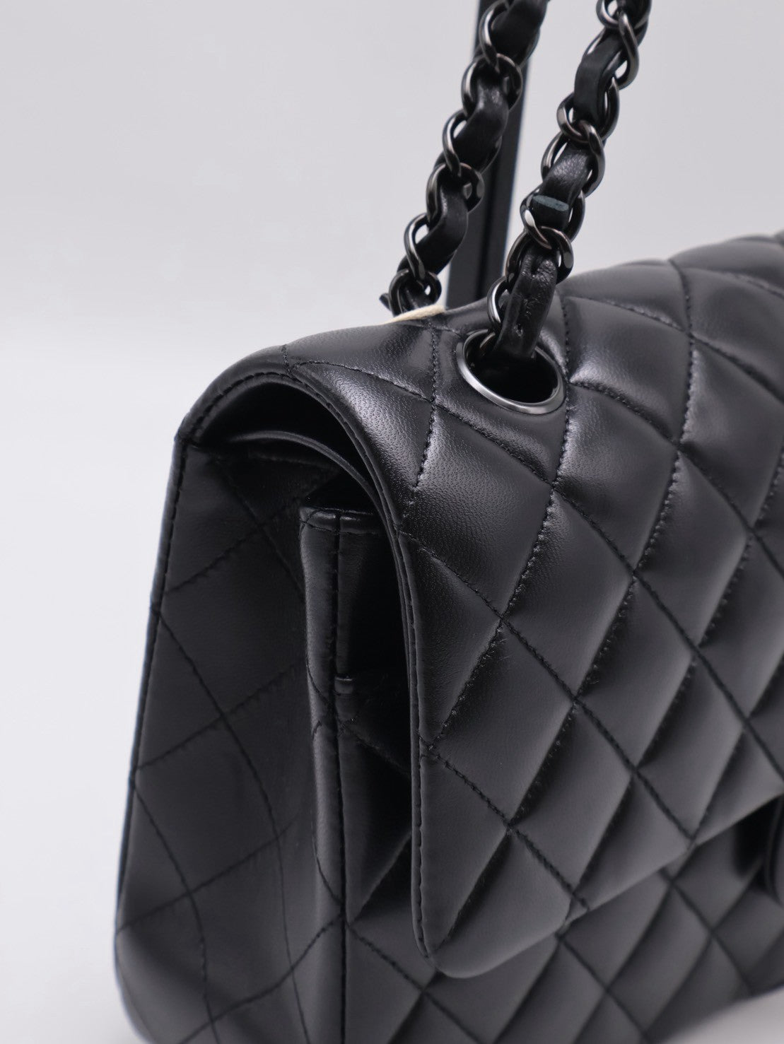 CHANEL 經典口蓋包 CF25 - 羊皮So Black
