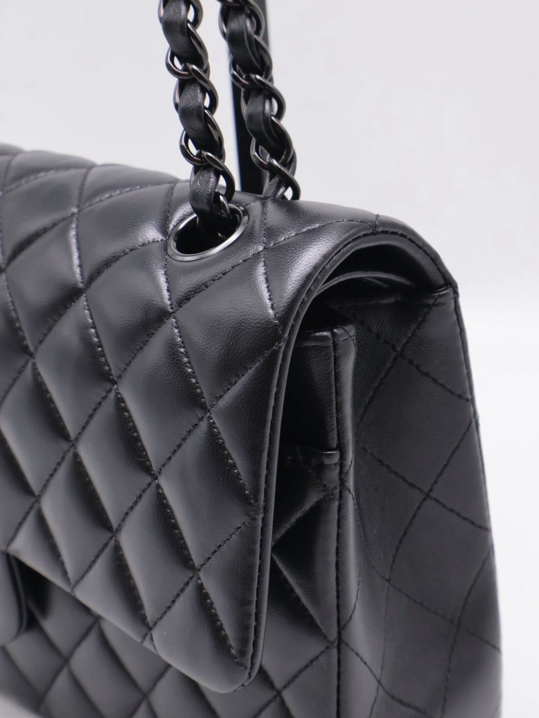 CHANEL 經典口蓋包 CF25 - 羊皮So Black