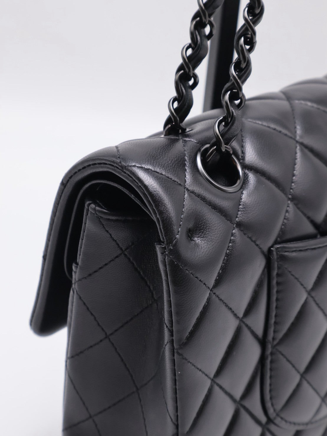 CHANEL 經典口蓋包 CF25 - 羊皮So Black