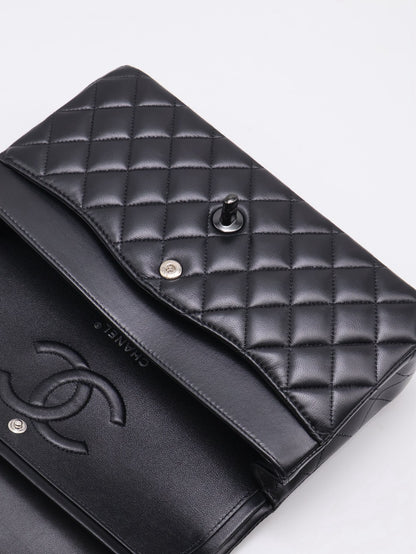CHANEL 經典口蓋包 CF25 - 羊皮So Black