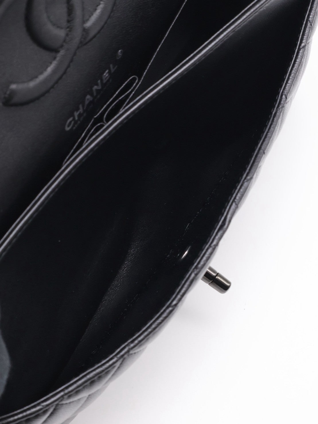 CHANEL 經典口蓋包 CF25 - 羊皮So Black