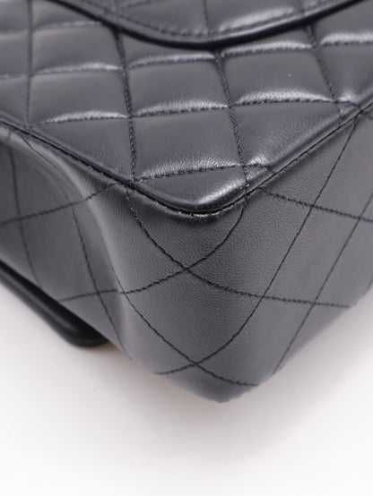 CHANEL 經典口蓋包 CF25 - 羊皮So Black