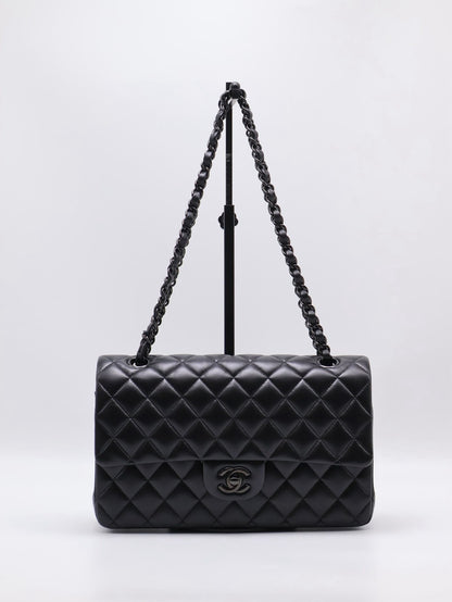 CHANEL 經典口蓋包 CF25 - 羊皮So Black
