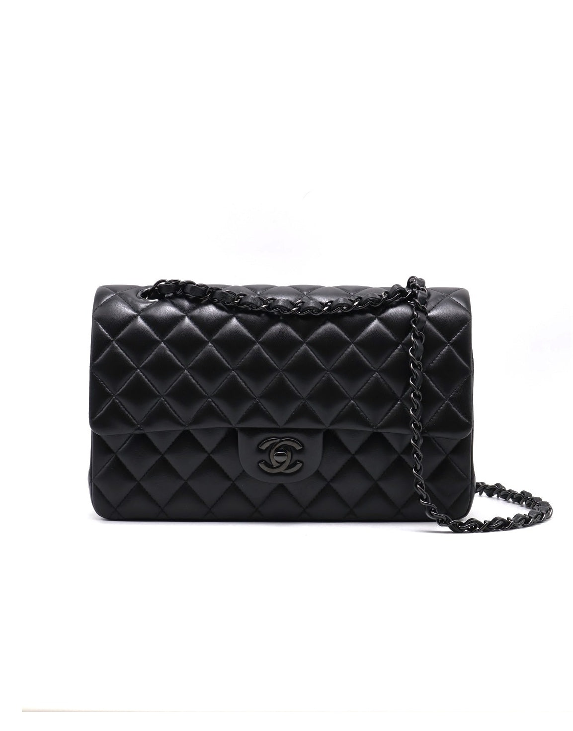 CHANEL 經典口蓋包 CF25 - 羊皮So Black