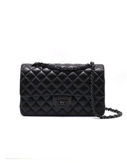 CHANEL 經典口蓋包 CF25 - 羊皮So Black