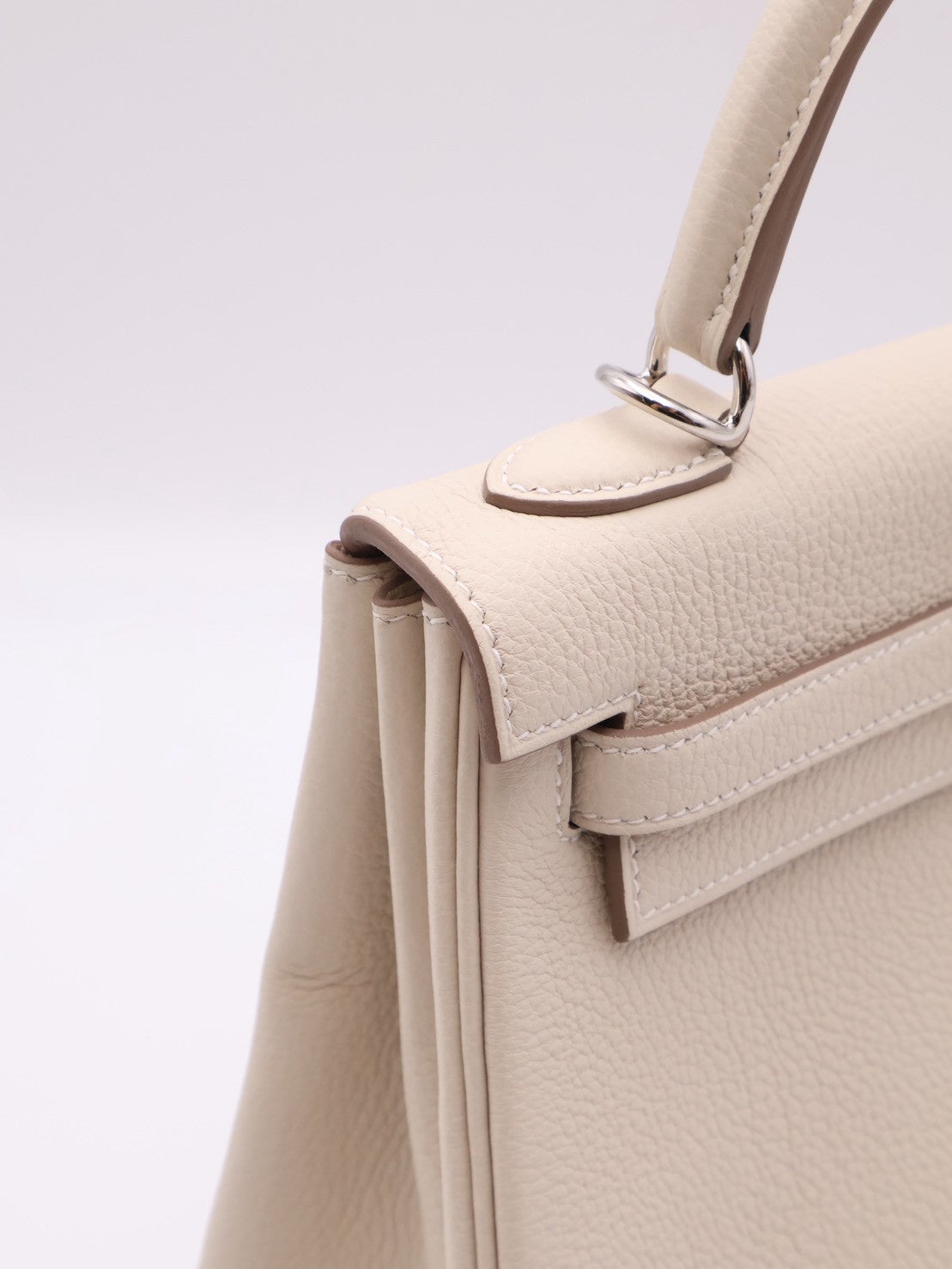 HERMES Kelly 25 - 奶昔白銀 K