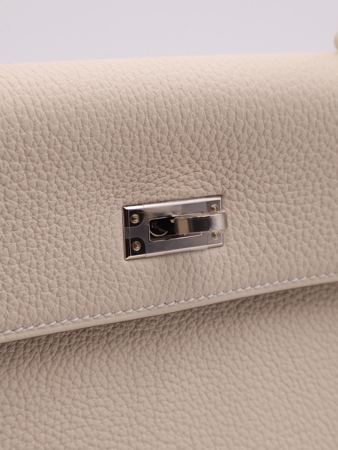 HERMES Kelly 25 - 奶昔白銀 K