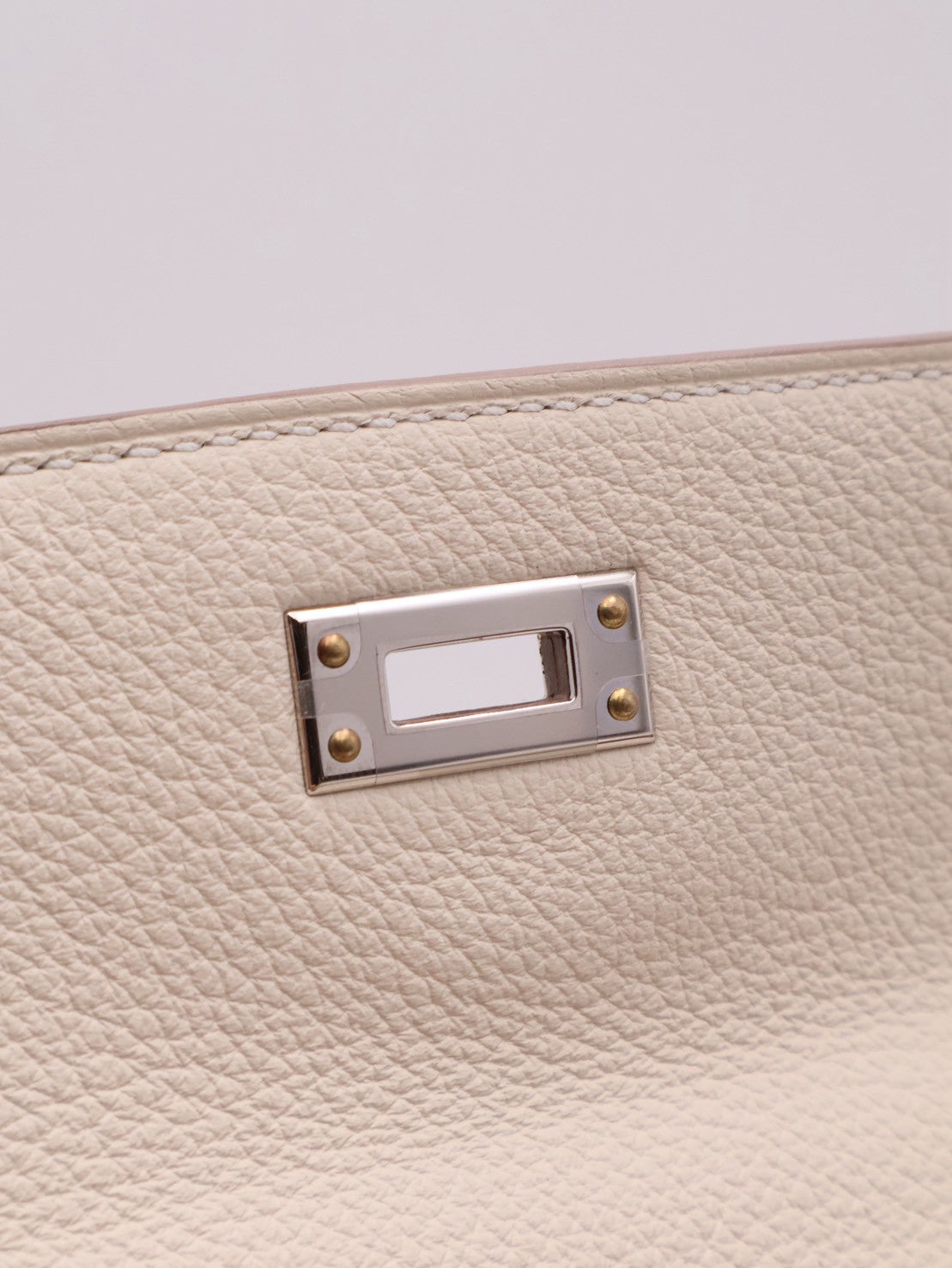 HERMES Kelly 25 - 奶昔白銀 K