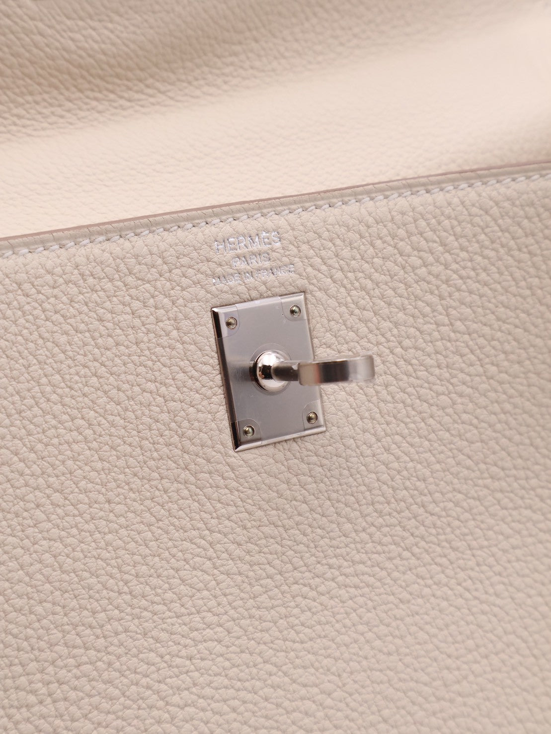 HERMES Kelly 25 - 奶昔白銀 K