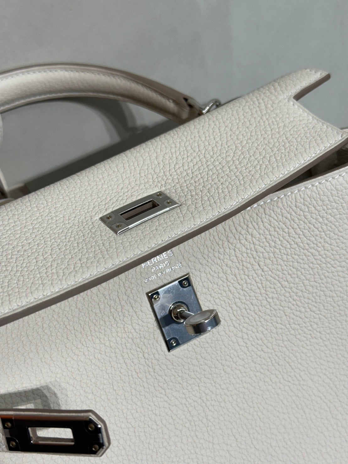 HERMES Kelly 25 - 奶昔白銀 K