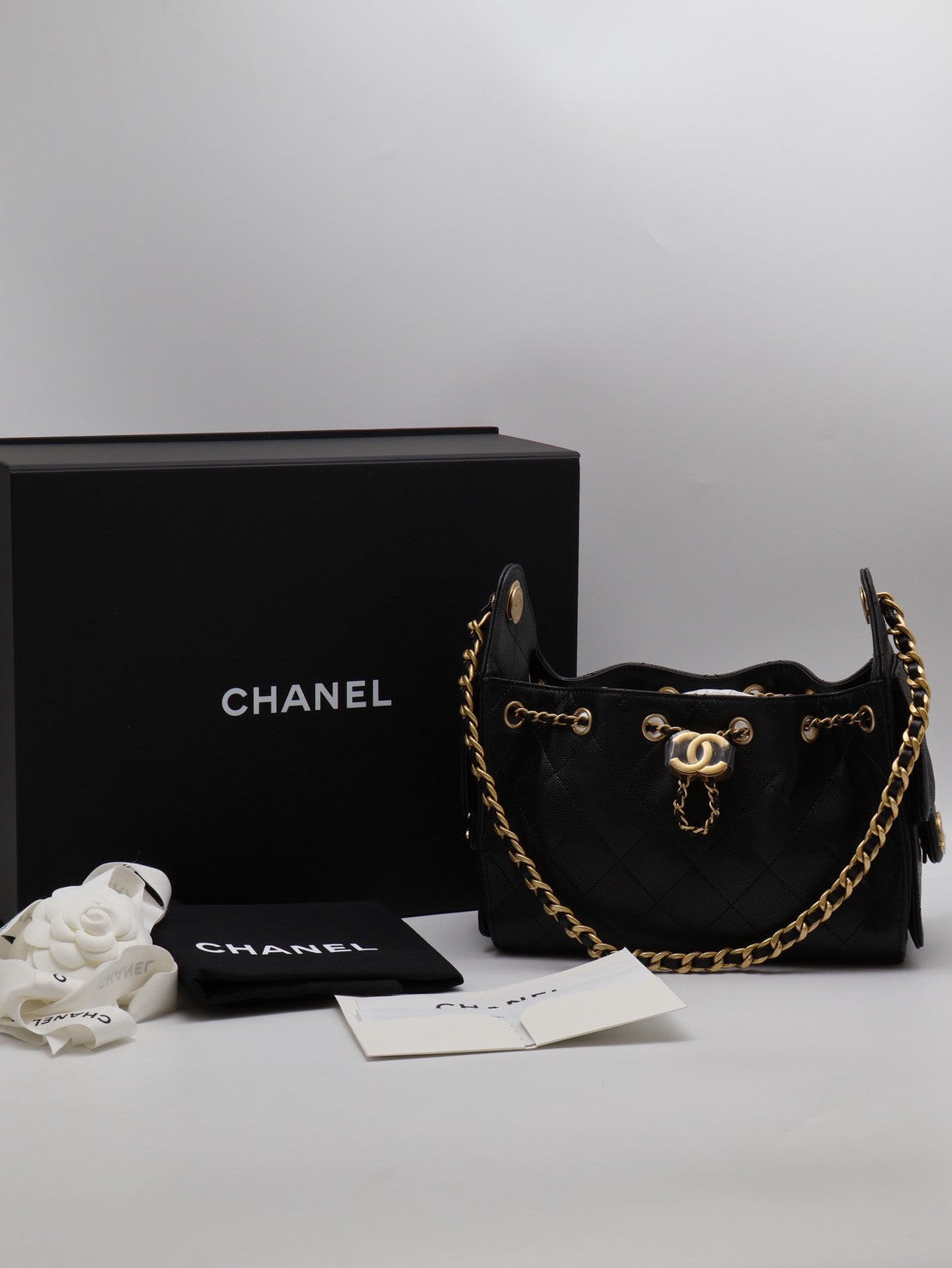 CHANEL 25 Mini hobo bag - 小號黑金