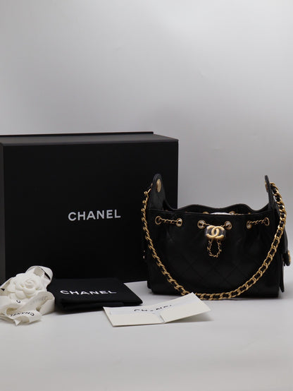 CHANEL 25 Mini hobo bag - 小號黑金