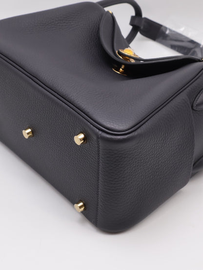 HERMES Lindy 26 - Caban 3Y 水冰藍金 K