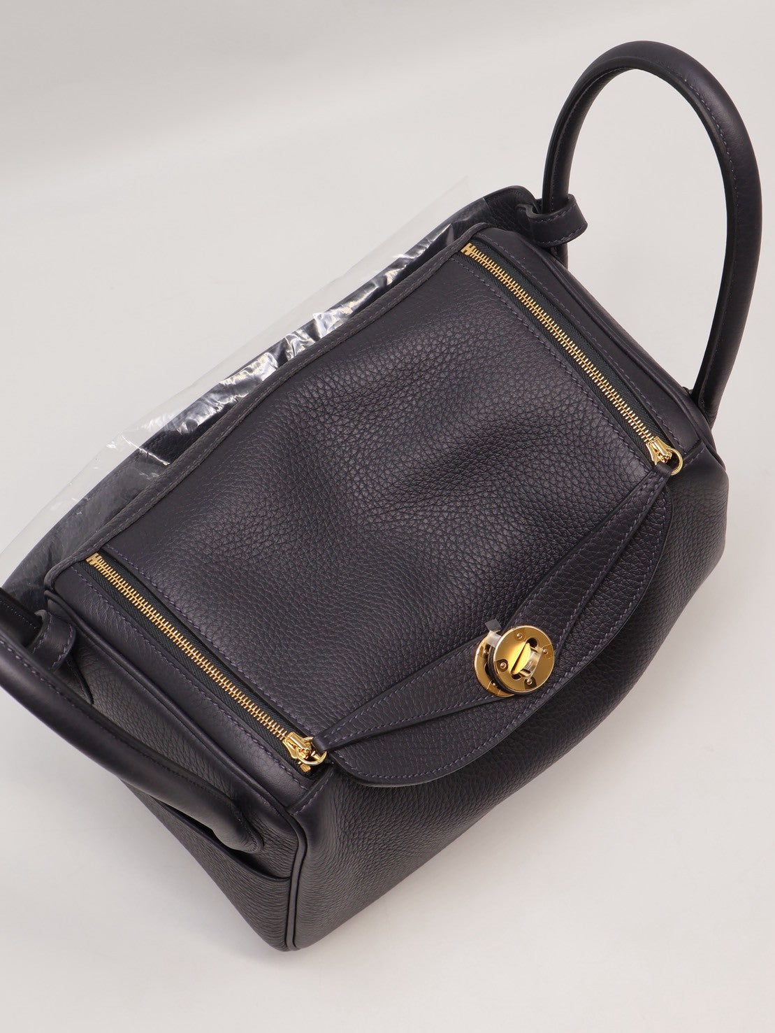 HERMES Lindy 26 - Caban 3Y 水冰藍金 K