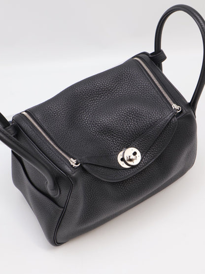 HERMES Lindy 26 - Noir 89 黑銀 U