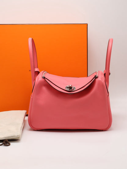 HERMES Lindy 26 - Rose Azalee 8W 唇膏粉銀 A