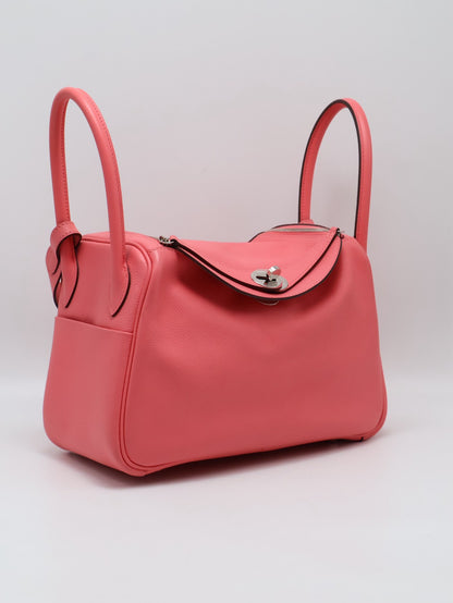 HERMES Lindy 26 - Rose Azalee 8W 唇膏粉銀 A
