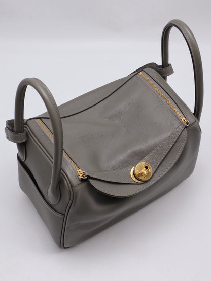 HERMES Lindy 26 - Gris Meyer 0L 積雨雲灰金 U