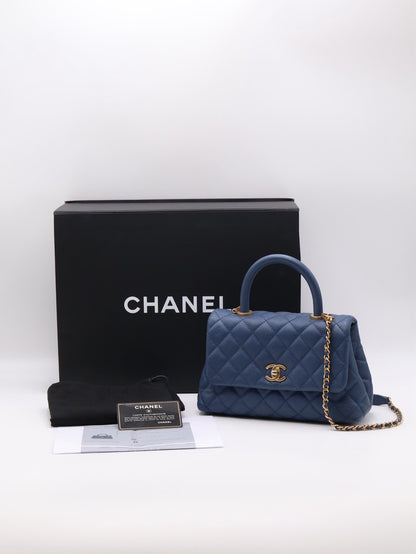 CHANEL Coco Handle - 小號藍金24開