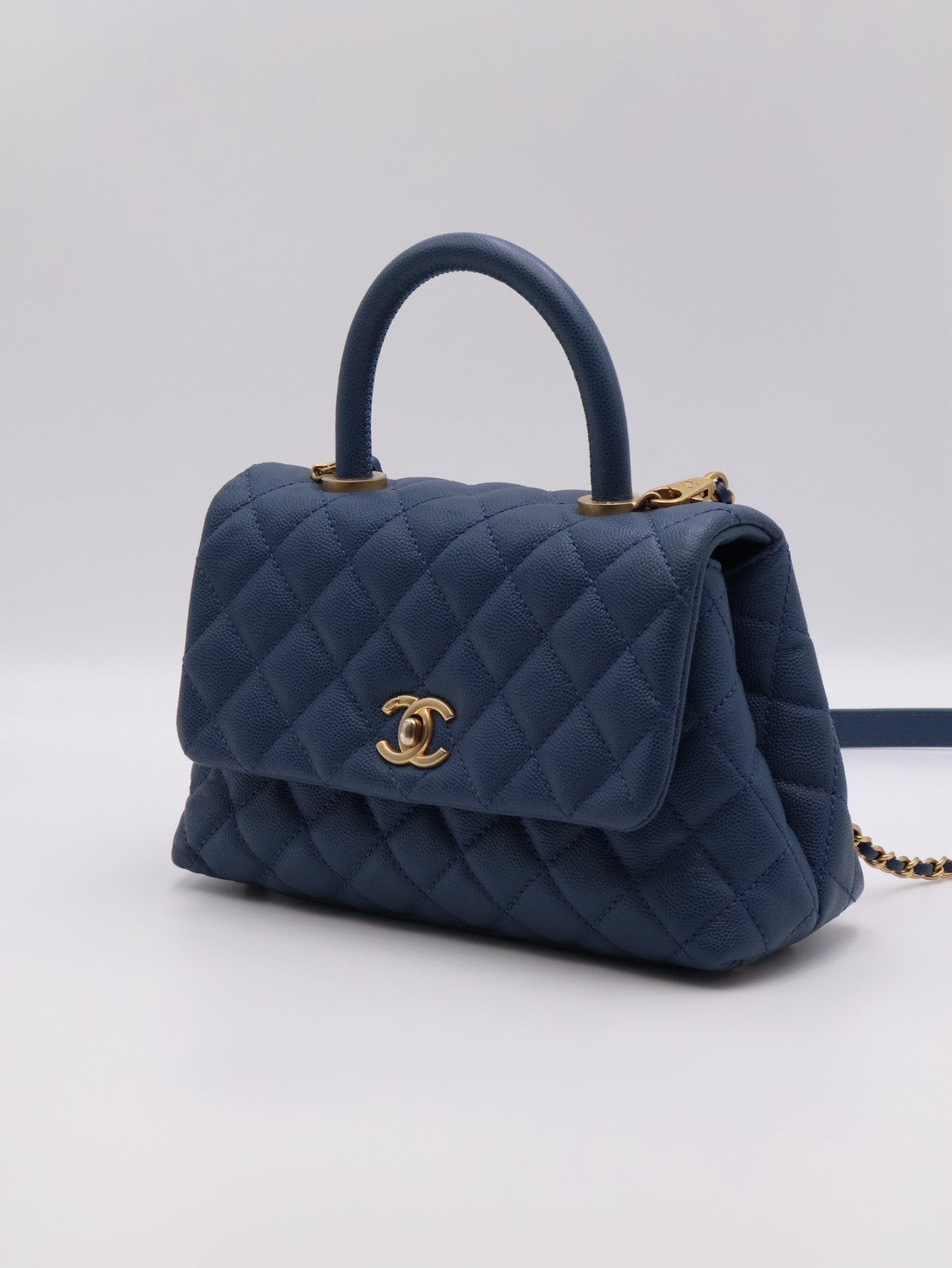 CHANEL Coco Handle - 小號藍金24開