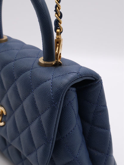 CHANEL Coco Handle - 小號藍金24開