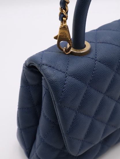 CHANEL Coco Handle - 小號藍金24開