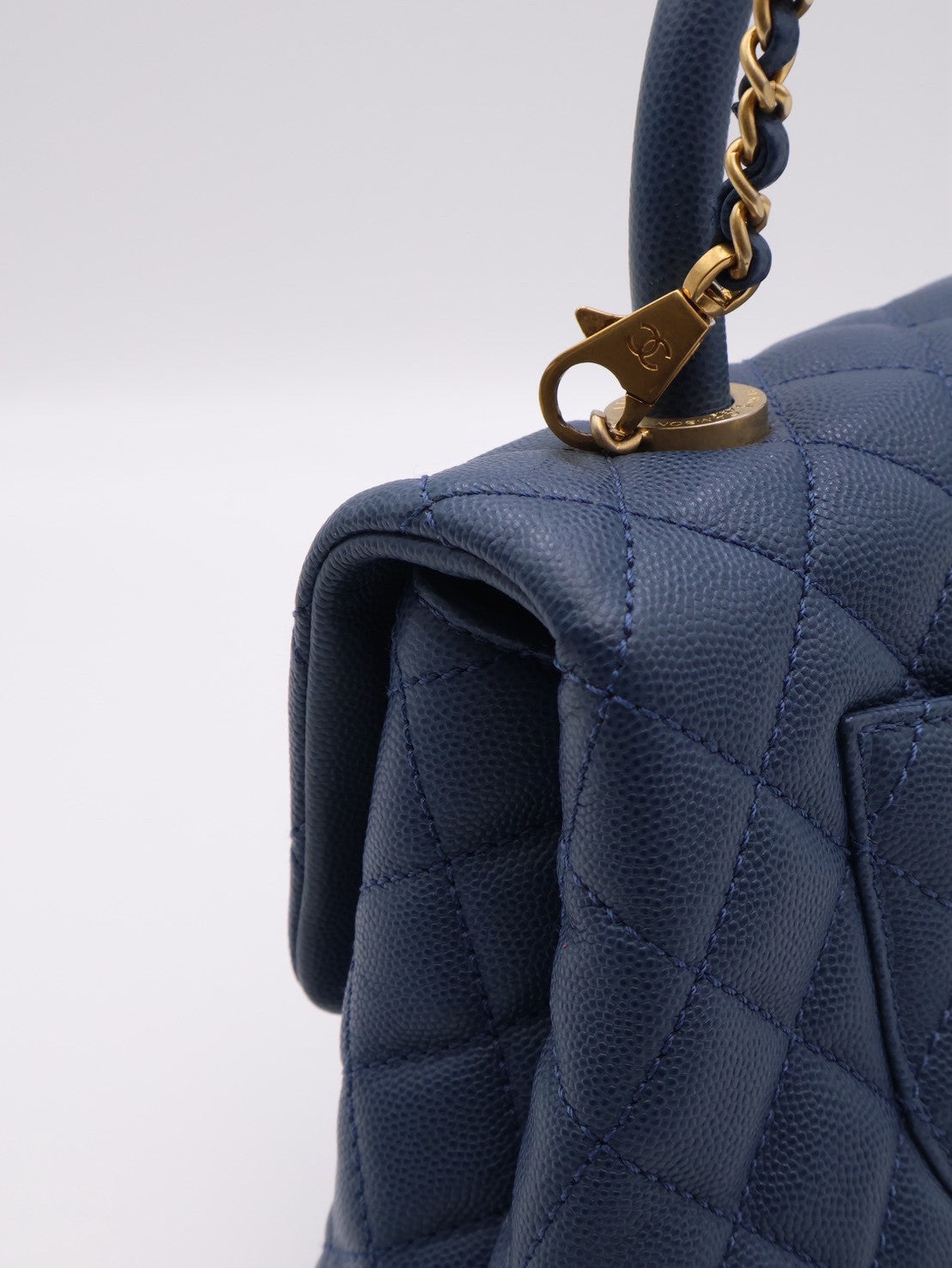 CHANEL Coco Handle - 小號藍金24開
