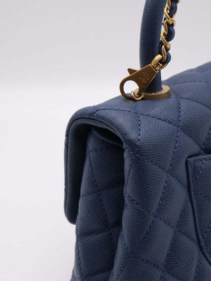 CHANEL Coco Handle - 小號藍金24開
