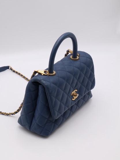 CHANEL Coco Handle - 小號藍金24開