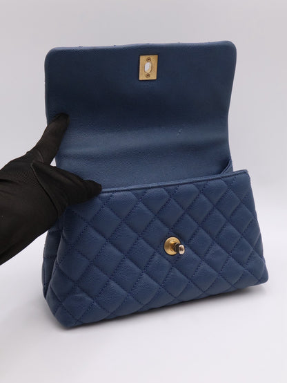 CHANEL Coco Handle - 小號藍金24開