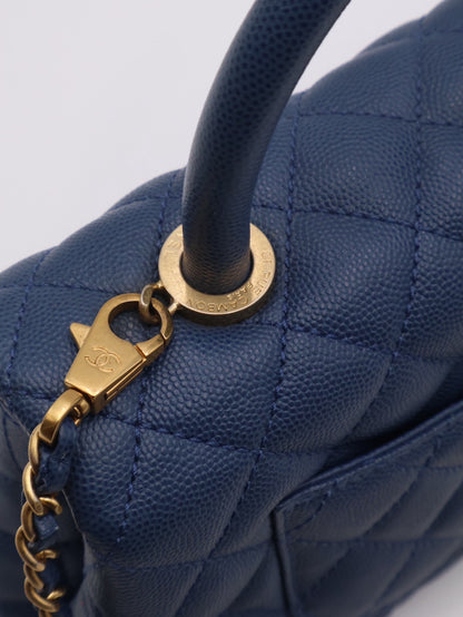 CHANEL Coco Handle - 小號藍金24開