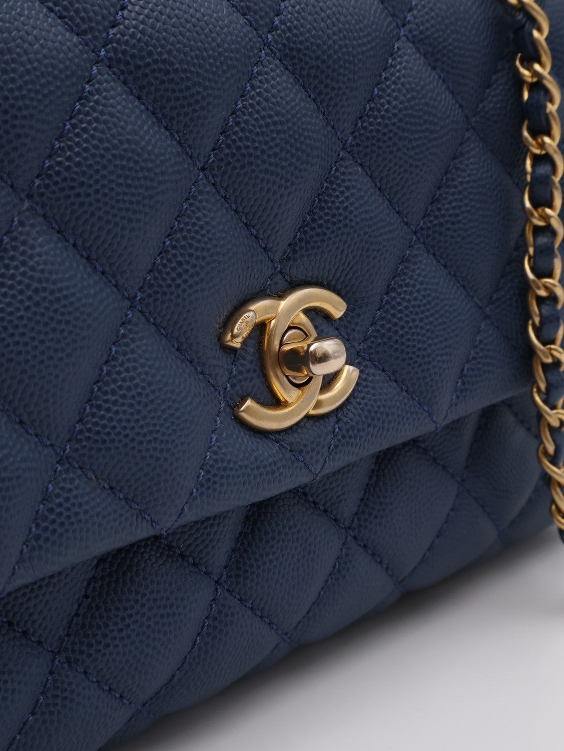CHANEL Coco Handle - 小號藍金24開