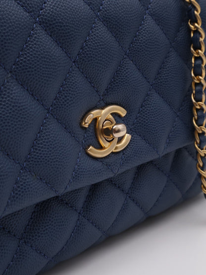 CHANEL Coco Handle - 小號藍金24開