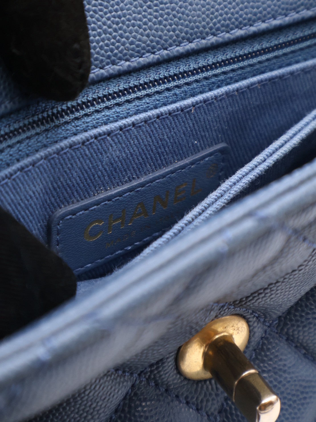 CHANEL Coco Handle - 小號藍金24開