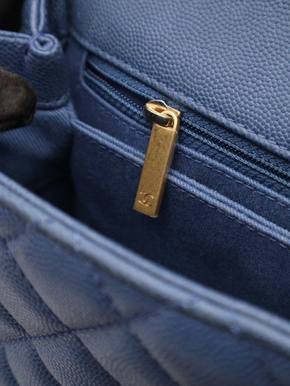 CHANEL Coco Handle - 小號藍金24開