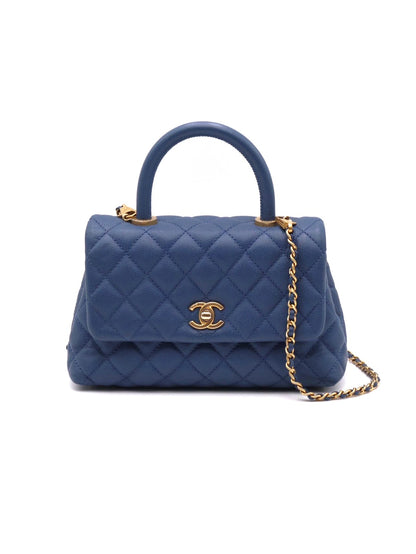 CHANEL Coco Handle - 小號藍金24開