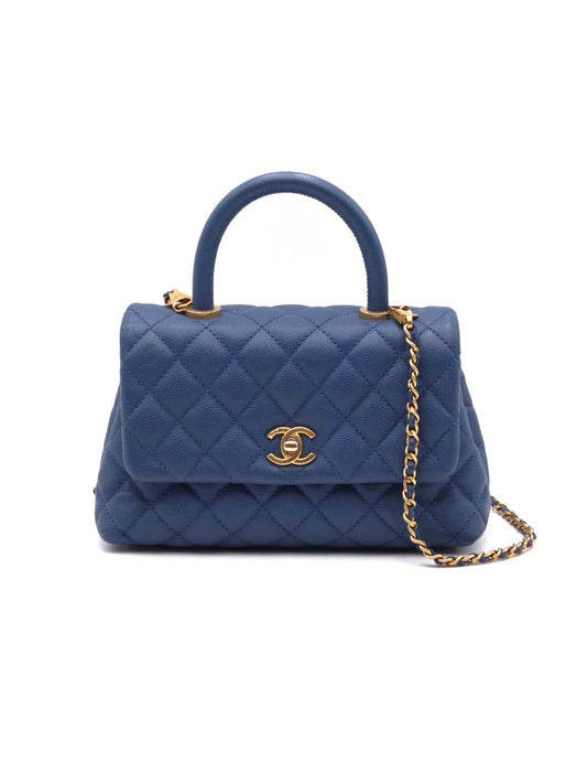 CHANEL Coco Handle - 小號藍金24開
