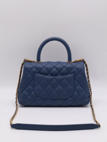 CHANEL Coco Handle - 小號藍金24開