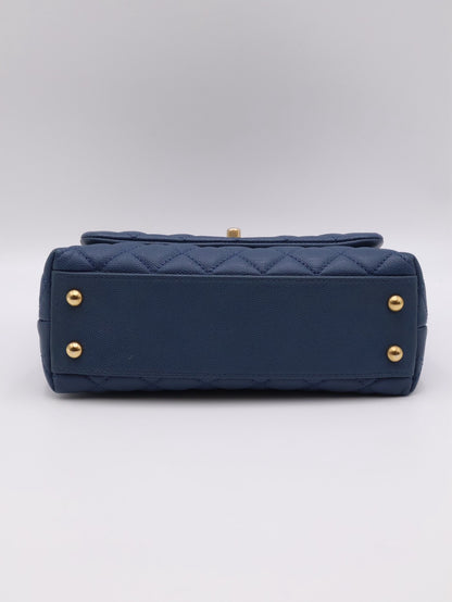 CHANEL Coco Handle - 小號藍金24開