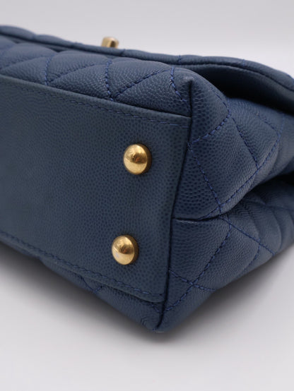 CHANEL Coco Handle - 小號藍金24開