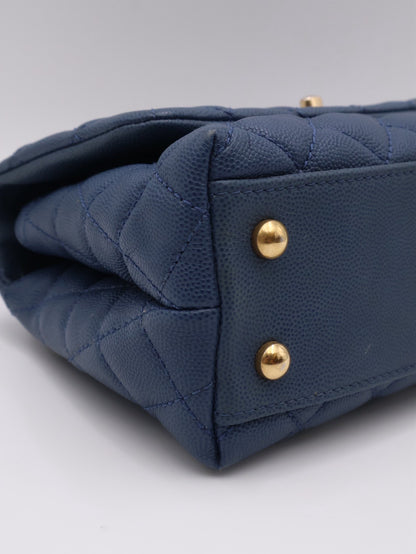 CHANEL Coco Handle - 小號藍金24開