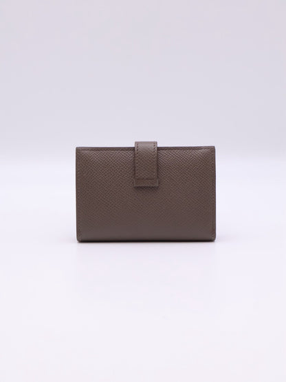 HERMES Bearn雙折卡包 - Etoupe 18 大象灰金 Y