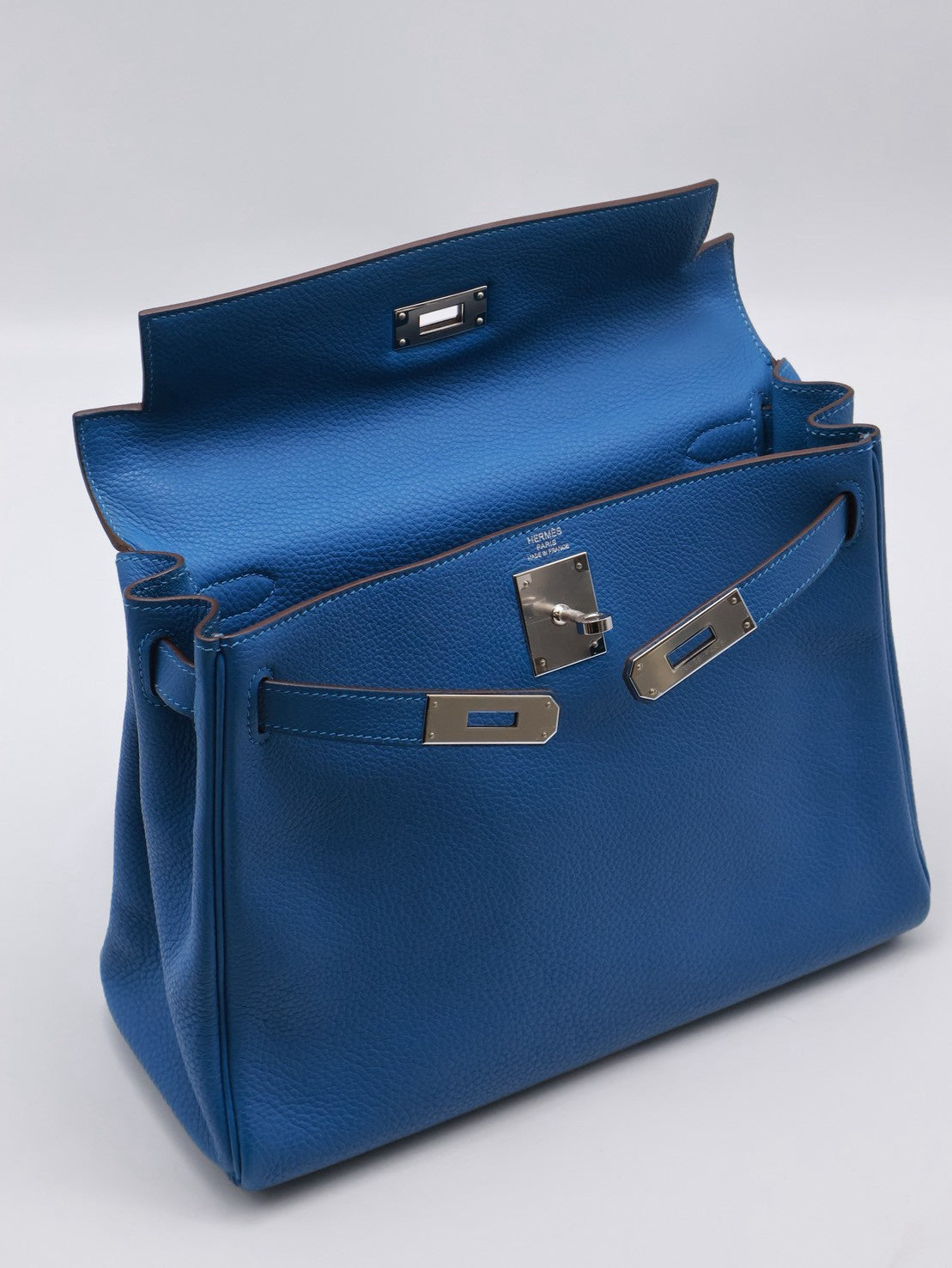 HERMES Kelly 28 - Bleu Zellige I7 琉璃藍銀 🄾