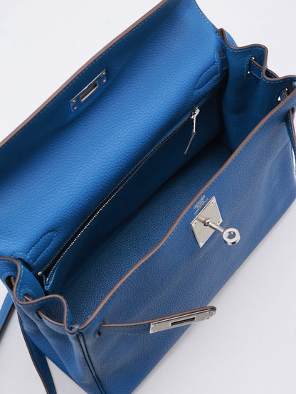 HERMES Kelly 28 - Bleu Zellige I7 琉璃藍銀 🄾