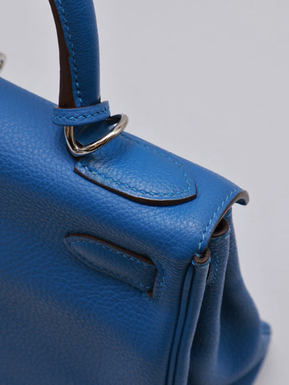 HERMES Kelly 28 - Bleu Zellige I7 琉璃藍銀 🄾