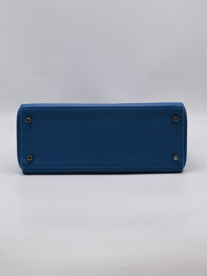 HERMES Kelly 28 - Bleu Zellige I7 琉璃藍銀 🄾