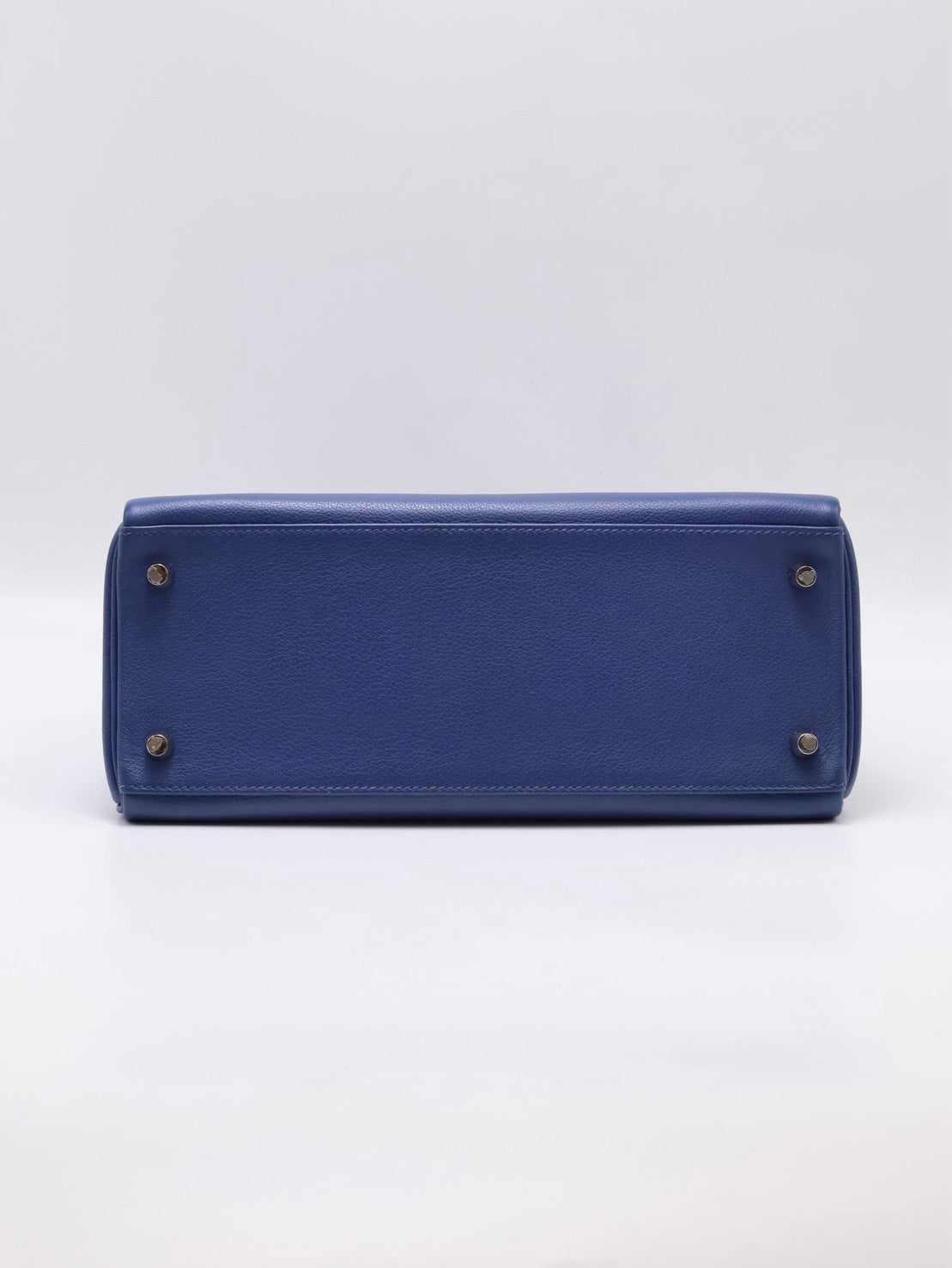 HERMES Kelly 28 - Bleu Brighton/Capucine 明藍/火焰橙銀 C