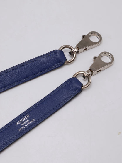 HERMES Kelly 28 - Bleu Brighton/Capucine 明藍/火焰橙銀 C