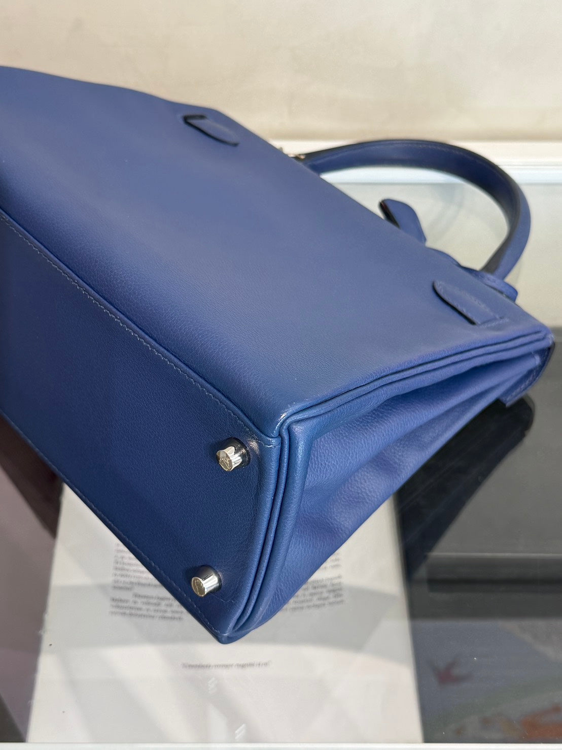 HERMES Kelly 28 - Bleu Brighton/Capucine 明藍/火焰橙銀 C
